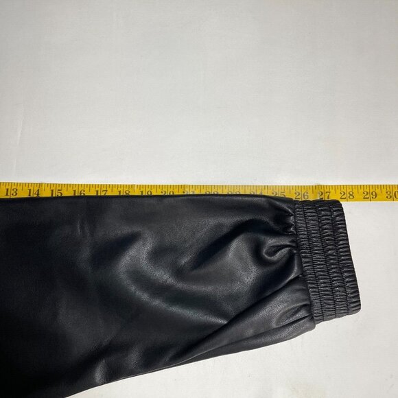 Dolce‎ Cabo Faux Leather Jogger Pants Womens Medium Black Pull On High Rise - Picture 11 of 11